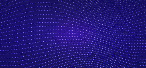 Abstract particle with dot and purple blue background