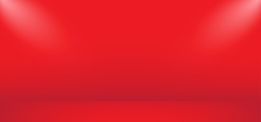 Fototapeta premium Red studio background with lightning