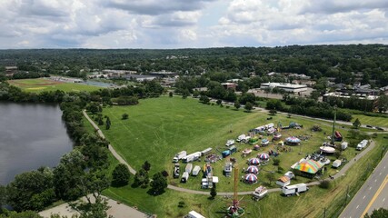 Aerial photos. County park. NJ