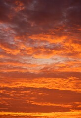 Naklejka na ściany i meble red sunset sky with clouds 