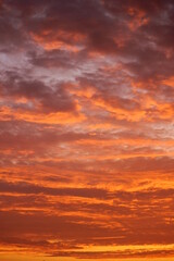 Naklejka na ściany i meble red sunset sky with clouds