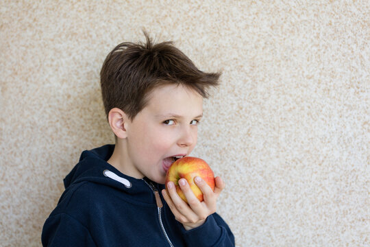 Boy with an apple
