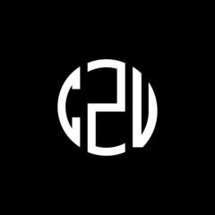 CZU letter logo design. CZU letter in circle shape. CZU Creative three letter logo. Logo with three letters. CZU circle logo. CZU letter vector design logo  - obrazy, fototapety, plakaty