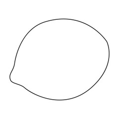 Lemon vector outline icon. Vector illustration citrus on white background. Isolated outline illustration icon of lemon .