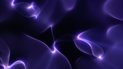 Abstract flowing smooth fractal neon waves background.