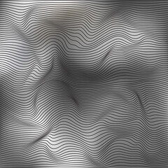 Obraz premium Relief black and white background with optical illusion of distortion.