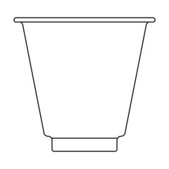 Sour cream vector icon.Outline vector icon isolated on white background sour cream.