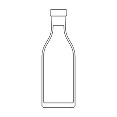 Bottle milk vector icon.Outline vector icon isolated on white background bottle milk.