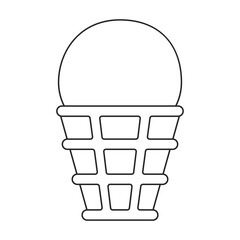 Ice cream vector icon.Outline vector icon isolated on white background ice cream.