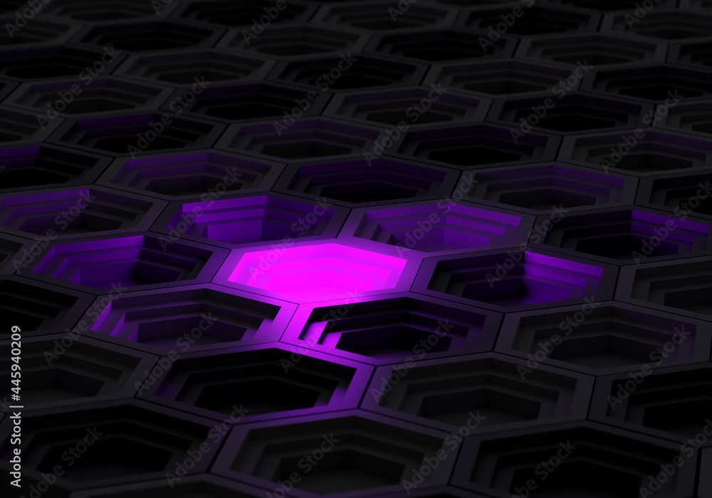Poster futuristic dark background. dark background with a glowing object. abstract background. texture is m