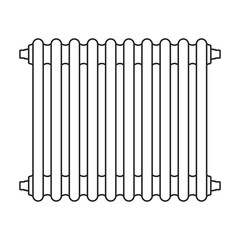 Heater vector outline icon. Vector illustration boiler on white background. Isolated outline illustration icon of heater .