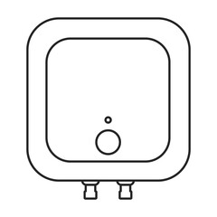 Heater vector outline icon. Vector illustration boiler on white background. Isolated outline illustration icon of heater .