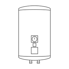 Heater vector outline icon. Vector illustration boiler on white background. Isolated outline illustration icon of heater .