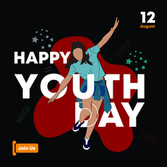 Happy youth day social media post