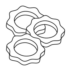 Pasta vector outline icon. Vector illustration spaghetti on white background. Isolated outline illustration icon of pasta.