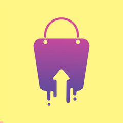 Ecommerce unique Shopping Bag Logo for Business and Company