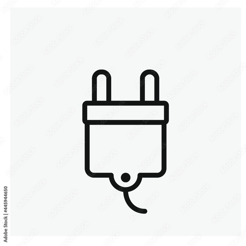Poster socket vector icon. editable stroke. symbol in line art style for design, presentation, website or a