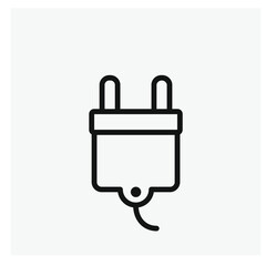 Socket vector icon. Editable stroke. Symbol in Line Art Style for Design, Presentation, Website or Apps Elements, Logo. Pixel vector graphics - Vector