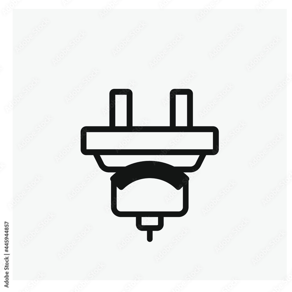 Poster socket vector icon. editable stroke. symbol in line art style for design, presentation, website or a