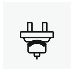 Socket vector icon. Editable stroke. Symbol in Line Art Style for Design, Presentation, Website or Apps Elements, Logo. Pixel vector graphics - Vector