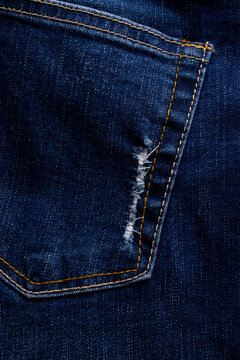 bolsillo de pantalon azul