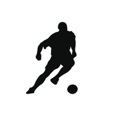 Fototapeta na wymiar foot ball black silhouette vector png isolated on white background