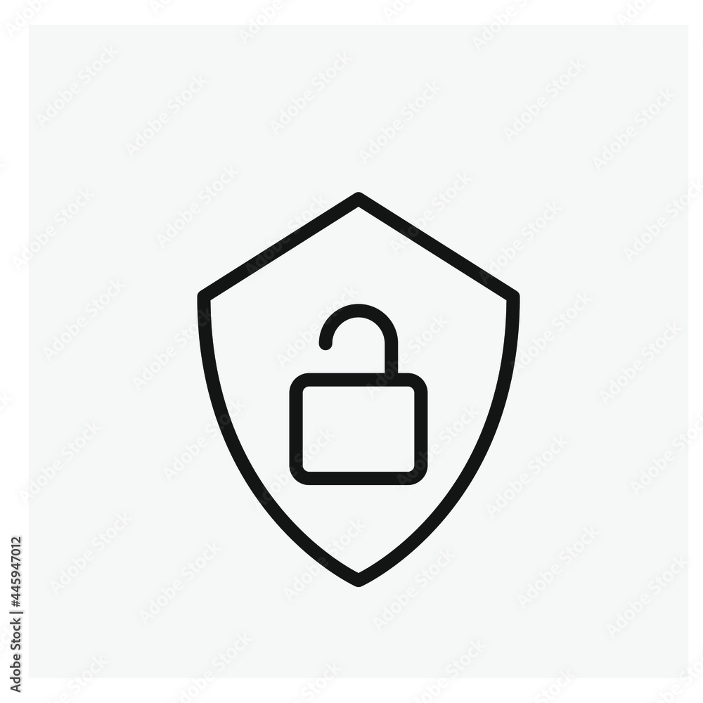 Aufkleber hotspot shield vector icon. editable stroke. symbol in line art style for design, presentation, webs