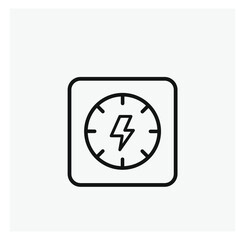 Power vector icon. Editable stroke. Symbol in Line Art Style for Design, Presentation, Website or Apps Elements, Logo. Pixel vector graphics - Vector