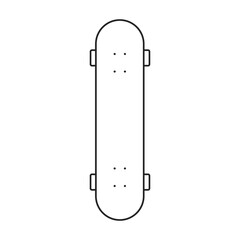 Skate vector outline icon. Vector illustration skateboard on white background. Isolated outline illustration icon of skate.