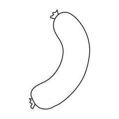 Sausage vector outline icon. Vector illustration meat on white background. Isolated outline illustration icon of sausage, .
