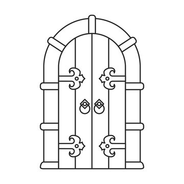 Castle Door Coloring Page