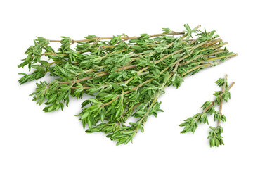fresh thyme isolated on a white background with clipping path and full depth of field