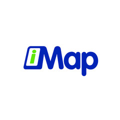 Smart Phone icon. i Map Logo design. Mobile Phone Vector Illustration.