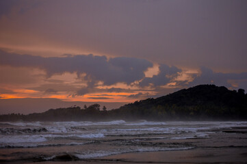 sunset in the mountains