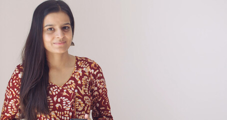Closeup shot of a young Indian woman