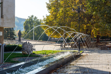 Panorama of center of town of Lovech, Bulgaria