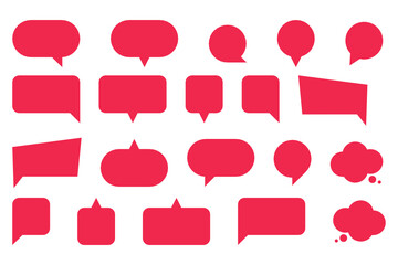 Set of speech bubbles