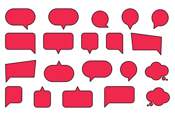 Set of speech bubbles