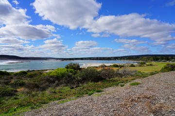 Fototapeta na wymiar View of the Kalbarri coastline by the town of Kalbarri in the Mid West region of Western Australia