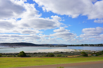 View of the Kalbarri coastline by the town of Kalbarri in the Mid West region of Western Australia