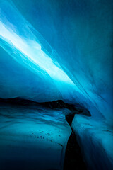 Ice cave in a Wapta Glacier