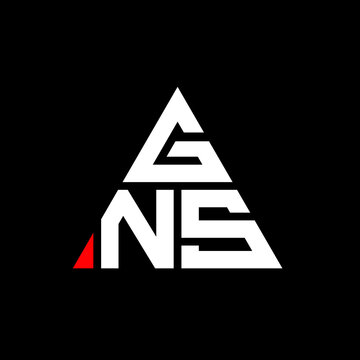 GNS triangle letter logo design with triangle shape. GNS triangle logo design monogram. GNS triangle vector logo template with red color. GNS triangular logo Simple, Elegant, and Luxurious Logo. GNS 