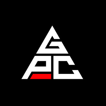 GPC triangle letter logo design with triangle shape. GPC triangle logo design monogram. GPC triangle vector logo template with red color. GPC triangular logo Simple, Elegant, and Luxurious Logo. GPC 