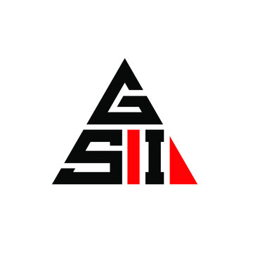 GSI triangle letter logo design with triangle shape. GSI triangle logo design monogram. GSI triangle vector logo template with red color. GSI triangular logo Simple, Elegant, and Luxurious Logo. GSI 