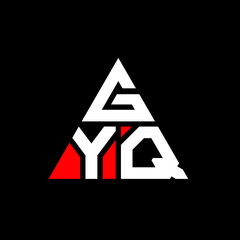 GYQ triangle letter logo design with triangle shape. GYQ triangle logo design monogram. GYQ triangle vector logo template with red color. GYQ triangular logo Simple, Elegant, and Luxurious Logo. GYQ 