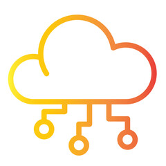 digital cloud gradient icon