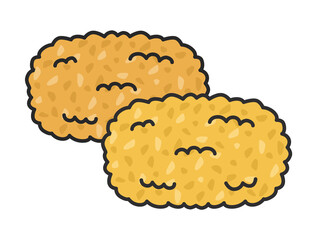 惣菜のコロッケのイラスト