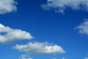 Naklejka na ściany i meble Blue sky with clouds beautiful nature background.