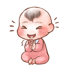 大喜びで手を叩く赤ちゃん