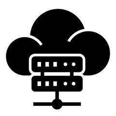 Fototapeta premium hosting server glyph icon
